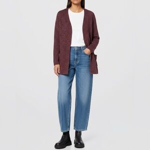 Northern Reflections Marled Plum Open-Front Cardigan